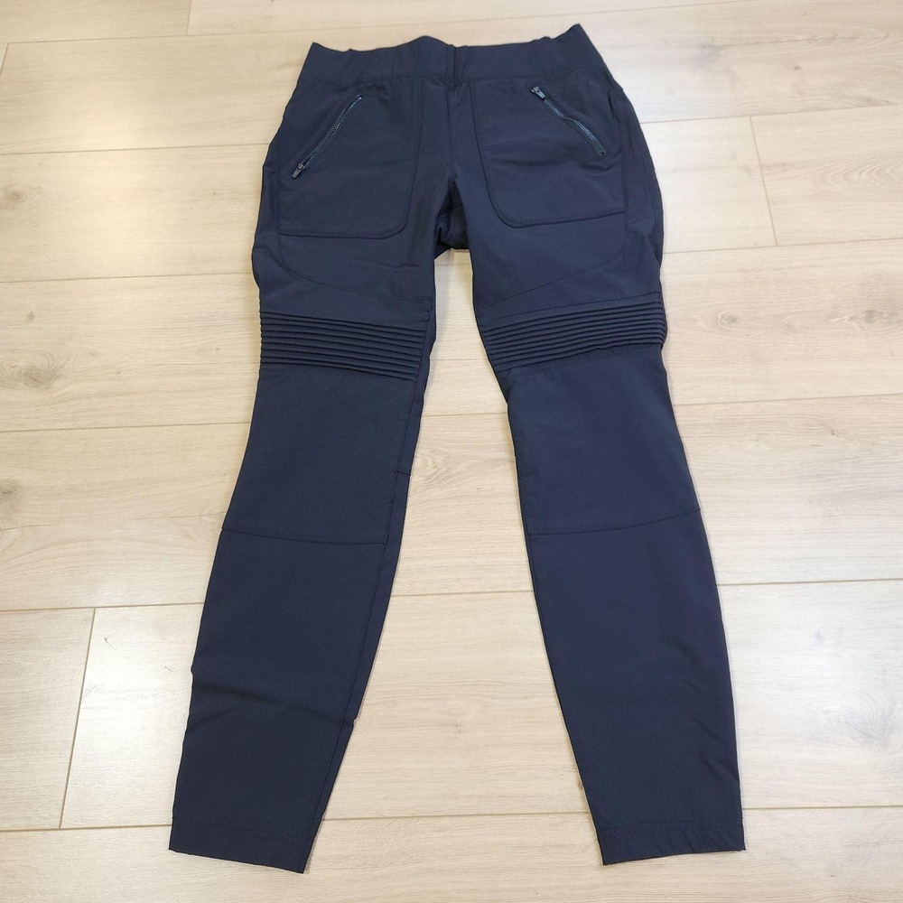 Duluth Trading Flexpedition Pants Womens 6 Black Stretch Pull On Skinny Workwear